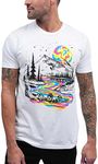 INTO THE AM Freeflow T-Shirt - Cool Astronaut Design Tees for Men (White, Large)