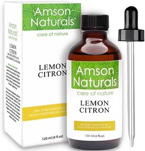 Lemon Essential Oil 4oz / 120 ml by Amson Naturals - 100% Pure & Natural Lemon oil for Hair, Skin, Diffusers, Candles, Soap making.