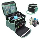 Carry Bag for Bissell SteamShot Steam 39N7V/39N7A Cleaner, Handheld Steam Cleaner attachments, Adjustable Compartments Large Storage Bag for bissell steamshot accessories, Bag Only (Black & Green)