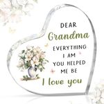 Grandma Gifts, Grandma Birthday Gifts, Best Gifts for Grandma on Birthday Mothers Day Christmas, Unique Acrylic Plaque Keepsake With Touching Words, Great Birthday Present for Grandma Grandmother