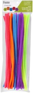 Essentials By Leisure Arts Chenille Stems Neon 12" 6Mm 100Pc - Versatile Pipe Cleaners for Crafts, DIY Projects, and Decorations - Bright, Flexible Craft Pipe Cleaners