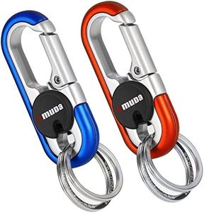 Thlevel Llavero de Coche, Llavero Metálico para Coche Llavero Moto Personalizado Con dos Llaveros para Carteras de Hombre y Mujer, Llaves de coche (Blue + Orange)