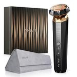 ANLAN Radio Frequency Face Massager,18K Gold Face Lifting Device Against Wrinkles 5 in 1 RF Skin Tightening Machine EMS Facial Microcurrent Device Meter Light Therapy Face Anti-Aging Device,Black Gold