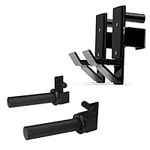 Yes4All Olympic Weight Plate Holder Attachment + Barbell Holder J-Hooks For Power Rack/Power Cage 2x2 Inches