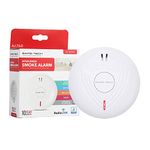 SAFE TECH Wireless Interconnected Smoke Alarm, Smoke Detector 10 Year Battery with Photoelectric Sensor, Fire Alarm with LED Indicator Low Battery and Fault Warning for House and Bedroom, 1 Pack
