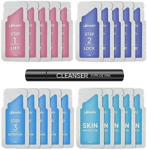 Libeauty Brow Lamination Kit Lash Lift Kit Lasting 8 Weeks Sachet Disposable Upgraded Version Curling Perming Wave Lotion & Liquid Set Home Perm Kit