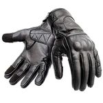 Hand Fellow Premium Leather Motorbike Motorcycle Gloves Touch Screen Gloves Mens Racing gloves ATV Riding Gloves (L)