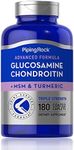 Piping Rock Advanced Triple Strength Glucosamine Chondroitin MSM Plus Turmeric 180 Caplets