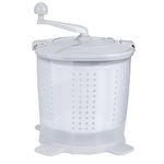 Mini Portable Washing Machine, Hand Cranked Clothes Washer, Manual Operation Non Electric Laundry Washer Underwear Washer with a Detachable Dehydration Basket for Home Dormitory Gray