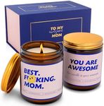 Gift Set for Mom - 2 Scented Candles, 100% Soy Wax, Lavender Vanilla ; Unique Birthday Gifts for Cool Moms from Daughter Son Kids - Funny Present Idea for Mom | Mom Birthday Candles