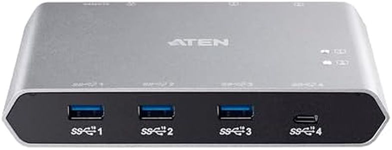 ATEN US3342 2-Port USB-C Gen 2 Sharing Switch with Power Pass-Through - USB 3.1 (Gen 2) Type C - External - 4 USB Port(s) - Mac, PC
