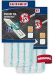 Leifheit Original Set of 2 Mop Covers Profi XL Micro Duo, for All Floor Types, Floor Mop Replacement Cover, Ideal Dirt Absorption Thanks to 2 Fibre System, Microfibre Cleaning Cloth Ideal for Tiles