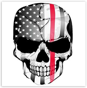 SkinoEu® 2 x Autocollant Stickers Tête De Mort Crâne Êtats-Unis Drapeau USA Voiture Camion Fenêtre Porte Auto Moto Vélo Tuning B 42