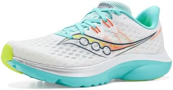 Saucony Women's Kinvara 16 Running Shoe, White/Aqua, 9 M US