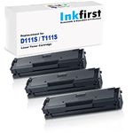 3 Inkfirst® Toner Cartridges D111S (MLT-D111S) Compatible Remanufactured for Samsung D111S Black Xpress M2022 M2022W M2070 M2070F M2070FW M2070W M2071 M2071FH M2071W M2020 M2020W M2021 M2021W