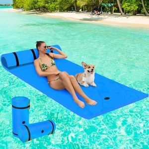 210 x 90 cm Matelas Flottant en Mousse XPE, Tapis Flottant Matelas d’Eau Jeux Piscine Capacité de Charge 100KG, Coussin Flottant Adultes Résistant à la Déchirure pour Piscine, Lac, Mer