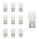 gunhunt 10 PCS Automobive T20 1891/7443 Double-wire Brake Bulb, 12V 21/5W Ultra-bright Turn Signal Tail Light, DRL Indicator Micro Bulb Replacement, Universal Lighting Accessories for Cars (White)