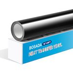 BOSADA Heat Transfer Vinyl 12" x 5ft HTV Iron on Transfer Paper for DIY Clothing,Logo,Hat,Fabric (Black)