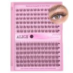 ALICE Natural Lash Clusters C Curl DIY Eyelash Extensions 9-11mm Short Individual Lashes Wispy Lash Extensions Handmade Eyelash Clusters 144 Pcs