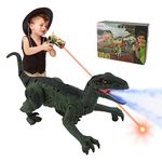 Surplex Remote Control Dinosaur Toys,Electronic Realistic Walking toys with LED Light Roaring, RC Dinosaur Robot Toys Gifts for Boys Kids