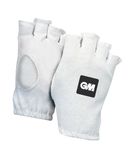 Gunn & Moore GM Fingerless Cotton Cricket Inner Gloves Mens, White, One Pair