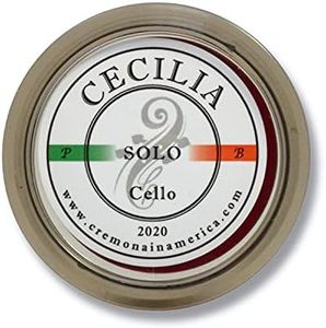 CECILIA 'SOLO' Cello Rosin, Half Cake, Maximum Projection & Articulation, For Cello Bows