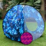 Play House Foldable One Side Round Tent House for Kids Lightweight and Portable |Foldable Tent House for Kids Activity Indoor Outdoor |Play Tent House for Multi Purpose (Multi Color-Jungle)
