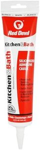 Red Devil 0405 Duraguard Kitchen & Bath Siliconized Acrylic Caulk, 5.5 oz, White