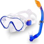 Arcanine Snorkel Set Anti-Fog Snorkeling Diving Mask with Upgraded Free Breathing Tubes Anti-Leak Dry Top Snorkel for Adult and Youth
