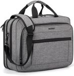 BAGSMART 17.3 Inch Laptop Bag, Expandable Computer Bag, Briefcase for Men, Mens Work Bag for Business Travel, Gray