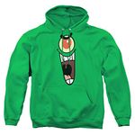 Popfunk Classic Spongebob Plankton Sinister Face Unisex Adult Pull-Over Hoodie, Kelly Green, Large