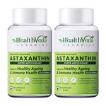 Health Veda Organics Plant Based Astaxanthin 8 mg Supplement I 120 Veg Capsules I Supports Eye, Joint & Skin Health I Boosts Immune System I For both Men & Women