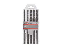 Bosch Tungsten Carbide Professional Sds Plus -1 Drill Bit Set, With 6X100X160, 6X100X160, 8X100X160, 10X100X160, 12X100X160, Pack Of 5