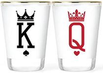 King and Queen Shot Glass Set - His