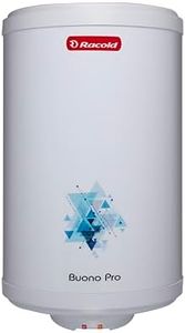 Racold Buono Pro NXG 25L Water Heater (Geyser) - ABS Body, Free Installation & Pipes, 5 Star Rated, 5 Years Warranty on Tank, Titanium Coating, Vertical Storage Geyser for Bathroom, 3 Safety Levels