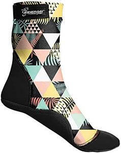 Seavenger SeaSnugs Beach Socks | Sand Skins For Outdoor Volleyball And Soccer | Kids, Mens, Womens (Geometric Palm, Small)