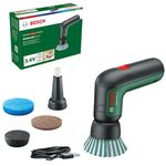 Bosch Electric Cleaning Brush UniversalBrush (3.6 Ah Integrated Battery, 1 Micro USB Charger and 4 Cleaning attachments Included, in Carton Packaging)