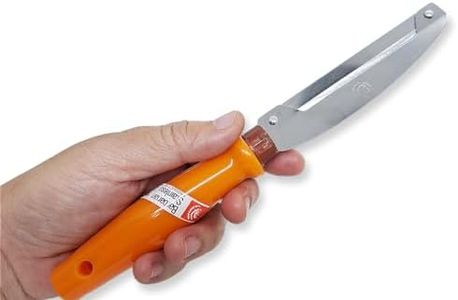 WitnyStore Kitchen Tool 8½" Long Orange Plastic Handle Stainless Steel Peeler - Thai Cooking Utensils Multipurpose Portable Hand-Held Cookery Equipments for Preparing Food Fruit Vegetable
