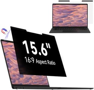 Magnetic Laptop Privacy Screen 15.6 inch for 16:9 Computer Monitor, 15" Removable Anti Blue Light Glare Filter Shield Compatible with Lenovo Hp Dell Acer Asus Thinkpad Envy Xps