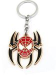 Teczest Stylish SpiderMan With Spider Logo Metal Keychain Key Ring|Cool SpiderMan With Logo Keychain Key Ring For Bike, Car And Home Keys.