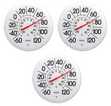 Taylor Precision Products Springfield Big and Bold Low Profile Patio Thermometer (13.25-Inch), 3 Pack