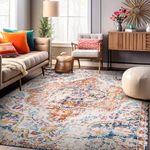 Rugshop Vintage Distressed Bohemian Area Rug 6'6" x 9' Multi
