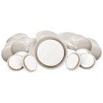 Super Sliders Round Table and Chair Self-Stick Furniture Sliders or Movers for Carpet to Protect Furniture and Move Effortlessly, Beige (20 Pack)