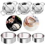 FYSL Dumpling Maker 6Pcs Stainless Steel Dumpling mMaker Set Dumpling Mould Ravioli Maker for Dumpling Ravioli Pastry Empanadas
