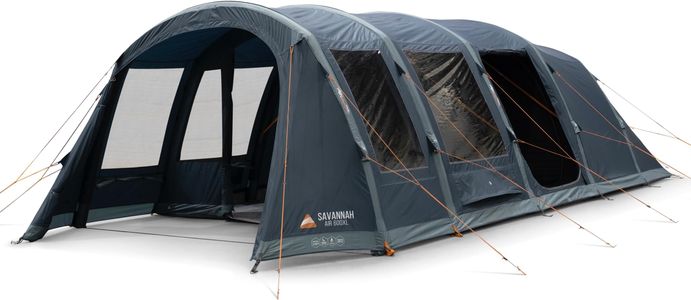 Vango Savannah Air 600XL 6-Person Inflatable Tent – AirBeam, Double Living, Midnight Bedrooms, Waterproof, Groundsheet