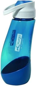 Kurgo Gourd 2 in 1 Dog Travel Water Bottle, Pet Water Bottle, Portable Water Dish for Dogs, Detachable Bowl, PVC/BPA Free, Dishwasher Safe, Holds 24 oz