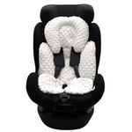 KAKIBLIN Infant Car Seat Insert, Baby Carseat Head & Body Support for Newborn, 2-in-1 Reversible Baby Car Seat Cushion, Soft Stroller Cushion Insert for Baby Car Seats, Bouncer, Strollers, Swing