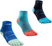 LOVARTS BEAUTY 3 Pair Low Cut Socks Toesocks Sports Men Women Toesocks Arch Support No Blister Five Finger Toe Socks (4802-M)