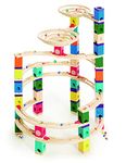 Quadrilla QUA-E6008 Wooden Marble Run Builder-Cyclone-High Quality Wooden Safe Play-Smart play for Smart Family-Quality Time Playing Together