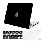 MOSISO Compatible with MacBook Air 13 inch Case (Models: A1369 & A1466, Older Version 2010-2017 Release), Protective Plastic Hard Shell Case & Keyboard Cover & Screen Protector, Black